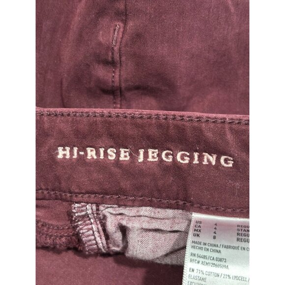 American Eagle Outfitters Womens Super Stretch Hi-Rise Jegging Size 4 Burgundy - Picture 5 of 14
